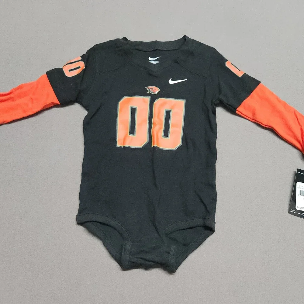 Nike Oregon State Beavers Infant Long Sleeve Bodysuit 18M Cotton Romper 166